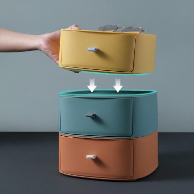 Japanese-style desktop storage box, cosmetics, toiletries, toys, storage basket with lid, kitchen spice, sundries sorting box - 图片 6