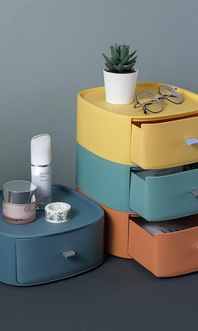 Japanese-style desktop storage box, cosmetics, toiletries, toys, storage basket with lid, kitchen spice, sundries sorting box