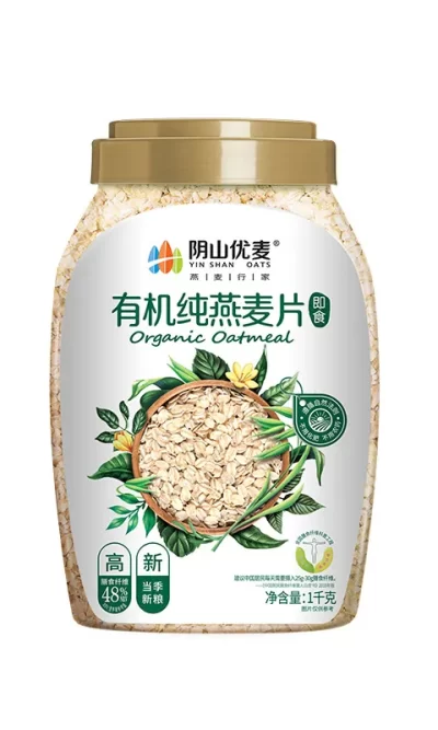 国民优品，阴山优麦，有机麦片1000G，厂家直供，会员专享，42.90元罐
